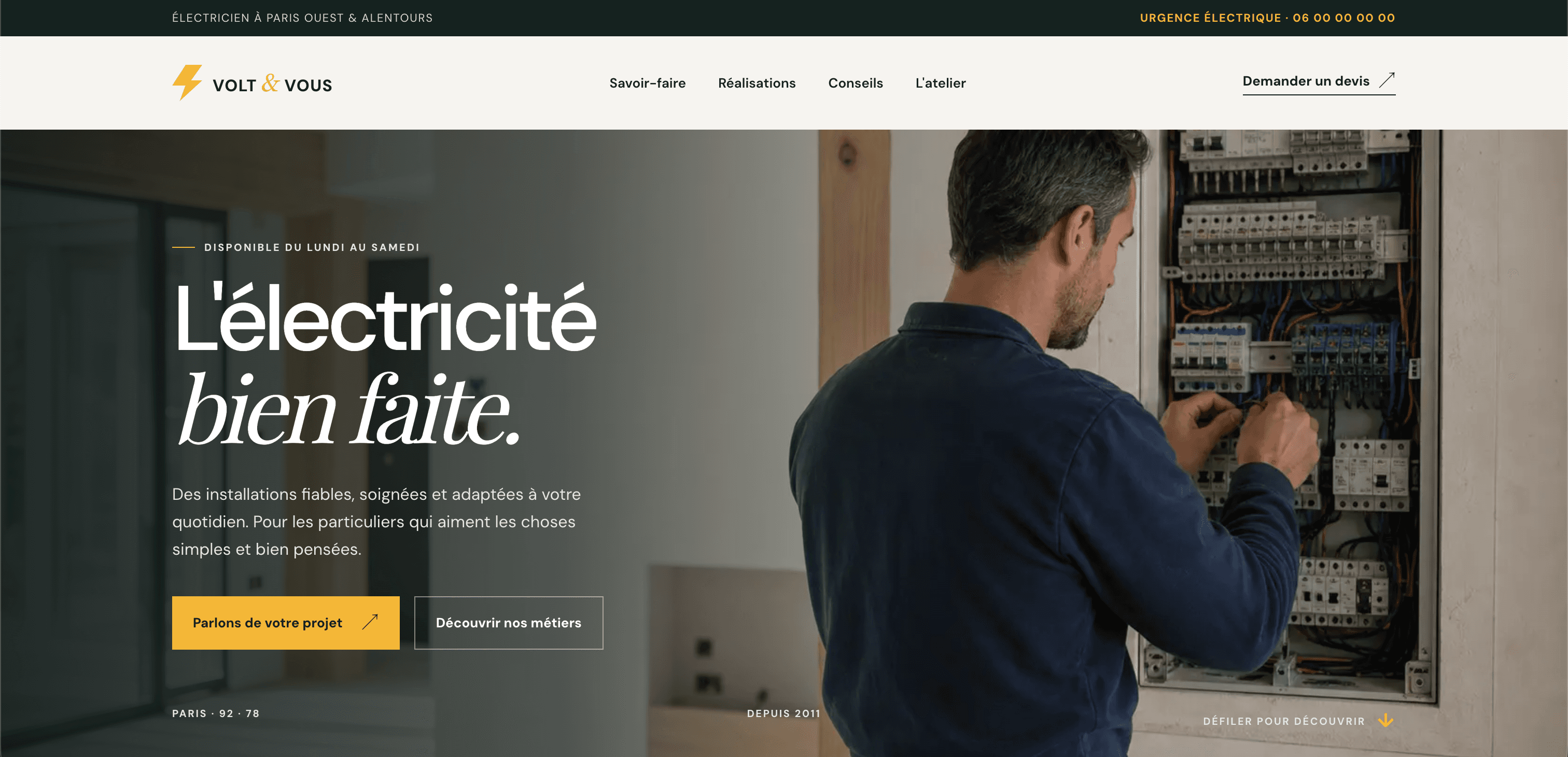 Capture du projet Volt & Vous